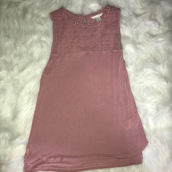 Mauve tank top with knitted design! Size small! - Picture 2 of 3
